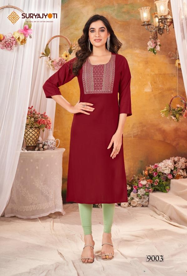 Suryajyoti Nirja Advance Vol-9- Straight Kurtis